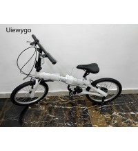 Uiewygo 20 Inch Folding Bike Foldable Bike For Adults，7-Speeds Shifter，Heavy Duty Folding Bikes For Adults Up to 220LBS - Steel Frame Foldable Bicycle，Folding Commuter Bike for Women/Men/Adult/Youth